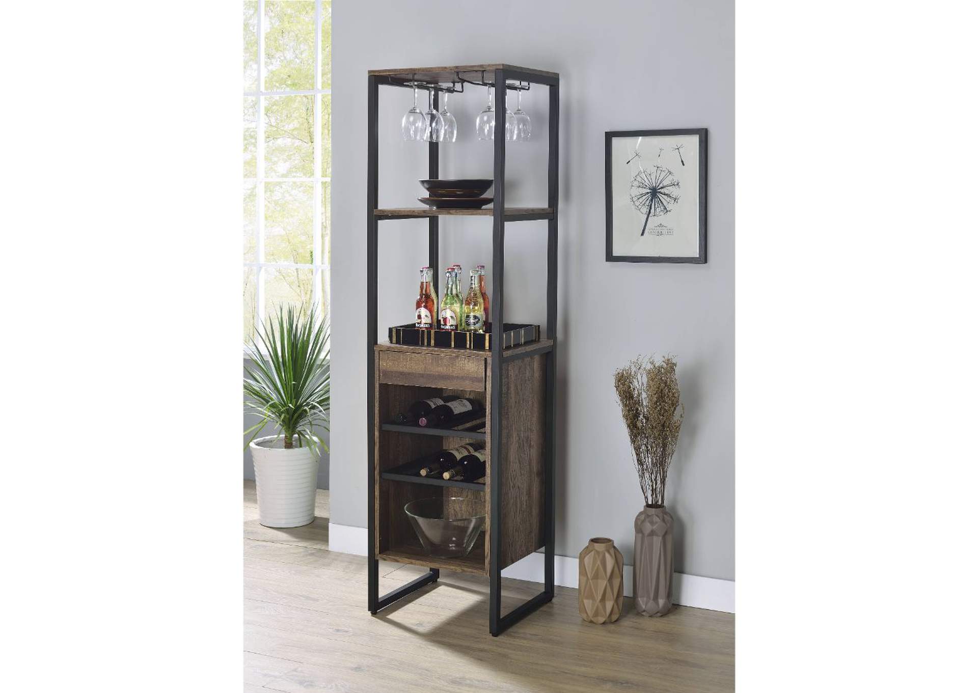 Narik Wine Cabinet,Acme