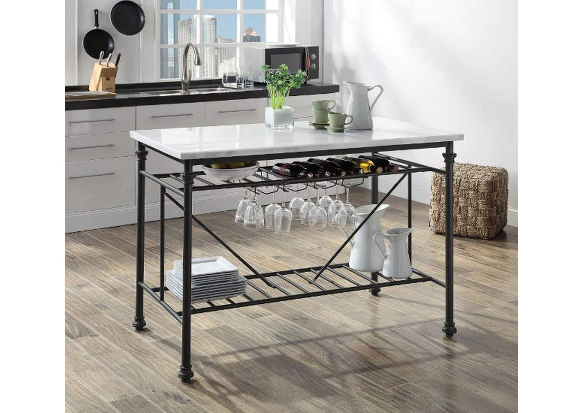 Mera Kitchen Island,Acme