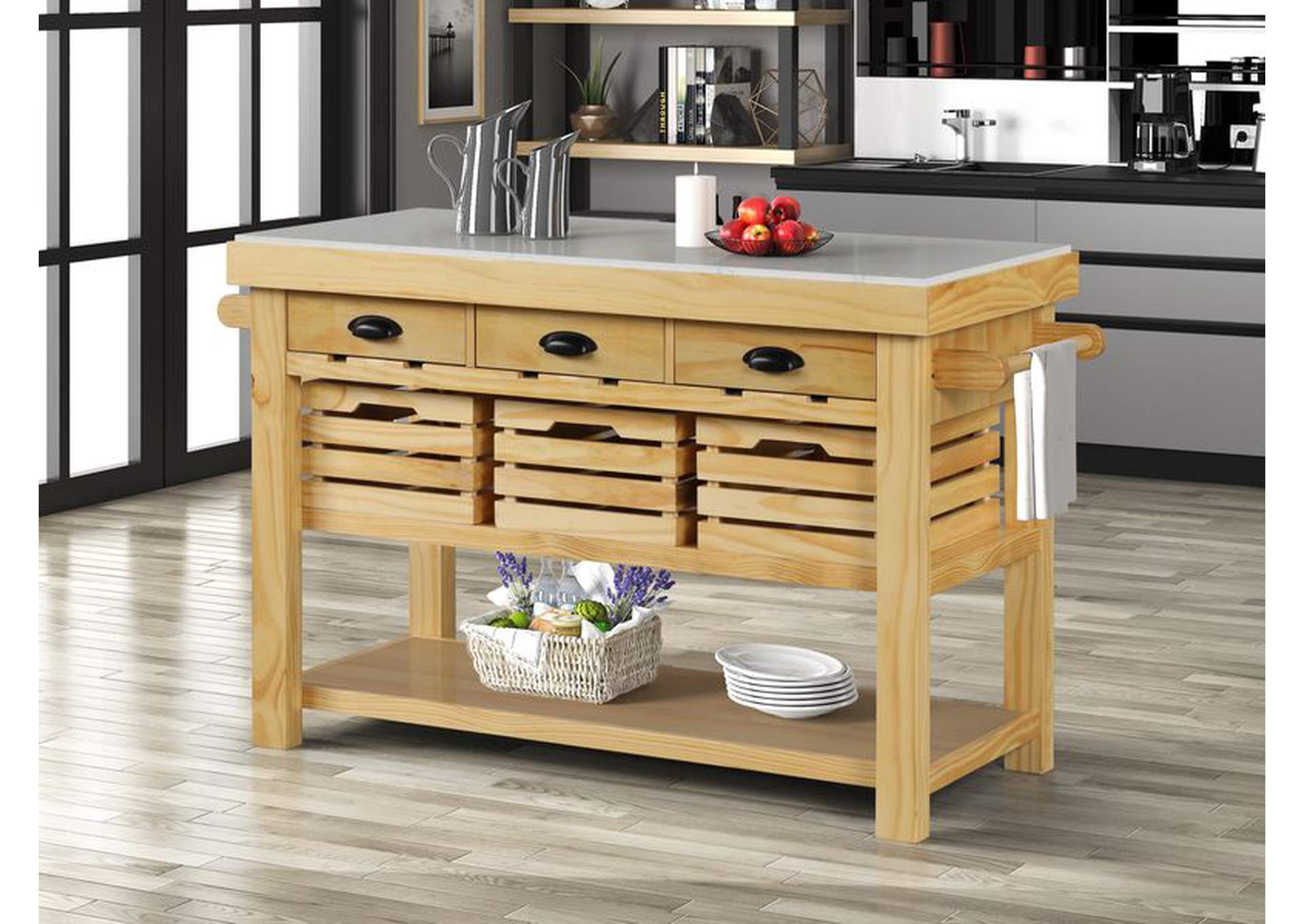 Grovaam Kitchen Island,Acme