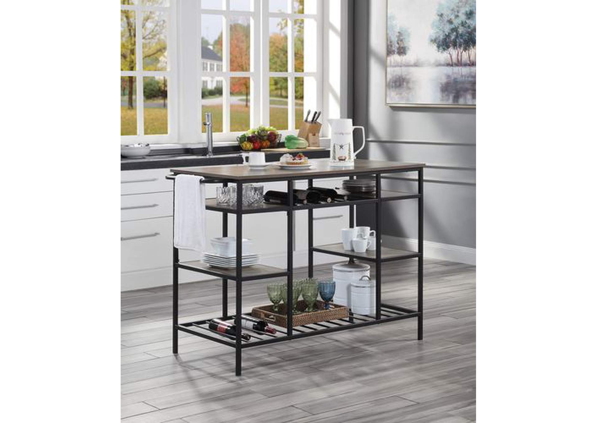 Lona Kitchen Island,Acme