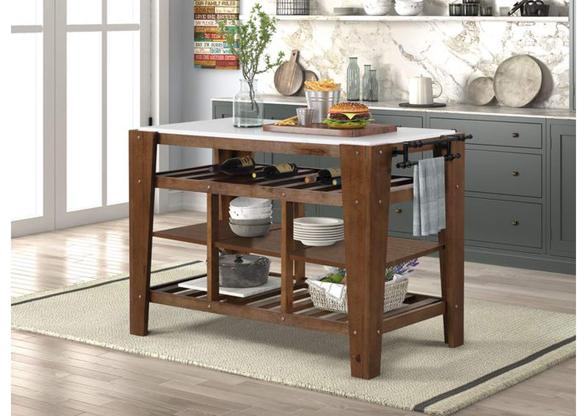 Alaroa Kitchen Island,Acme