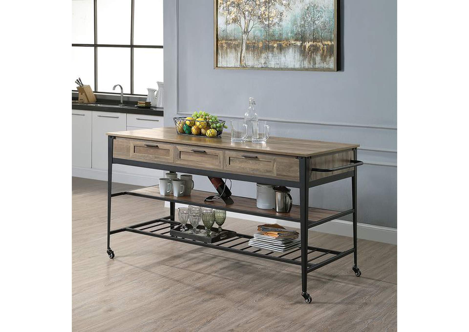 Macaria Kitchen Island,Acme
