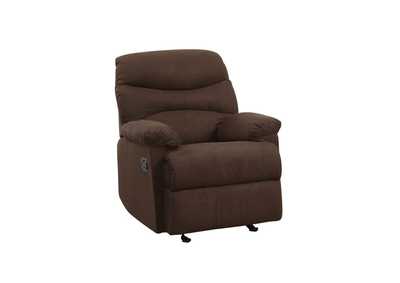 Image for Arcadia Chocolate Microfiber Glider Recliner