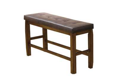 Image for Brown PU & Oak Morrison Counter Height Bench