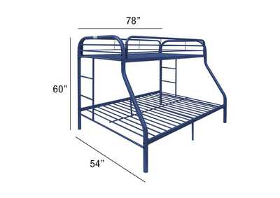 Tritan Blue Twin/Full Bunk Bed,Acme