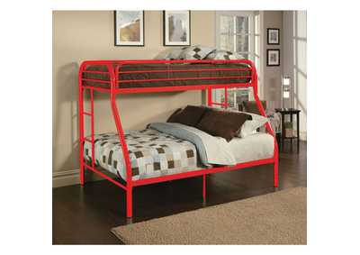 Tritan Red Twin/Full Bunk Bed,Acme