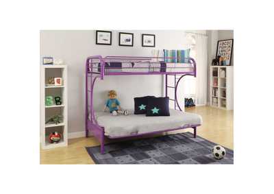 Image for Morland Purple Twin/Full/Futon Bunk Bed