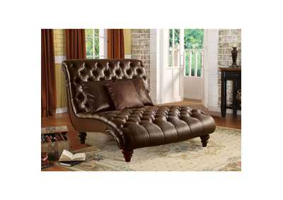 Image for Beredei 2-Tone Brown PU Chaise