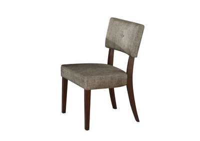 Drake Gray Fabric & Espresso Side Chair