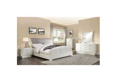 Image for Eos PU & Ivory High Gloss Bellagio Queen Bed
