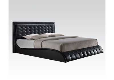 Tirrel Black PU Queen Bed