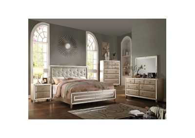Image for Dresden Matte Gold PU & Antique Silver California King Bed