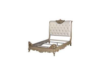 Image for Thotton Champagne PU & Antique Gold Orianne California King Bed