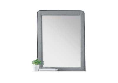 Image for Valda Light Gray Fabric Mirror