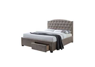 Denise Mink Fabric Queen Bed,Acme