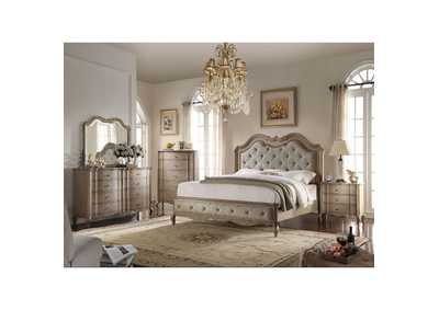 Image for Orianne Beige Fabric & Antique Taupe California King Bed