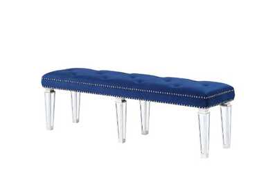 Image for Varian Blue Velvet Mirrored Bench