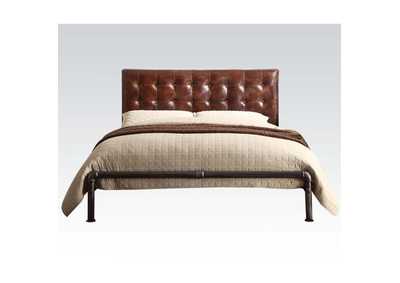 Brancaster Vintage Brown Top Grain Leather Queen Bed,Acme