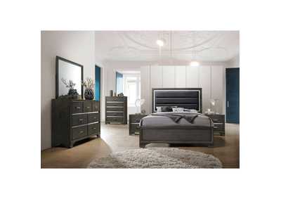Image for Carine II Fabric & Gray Eastern King Bed