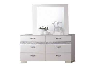 Naima II White High Gloss Dresser,Acme