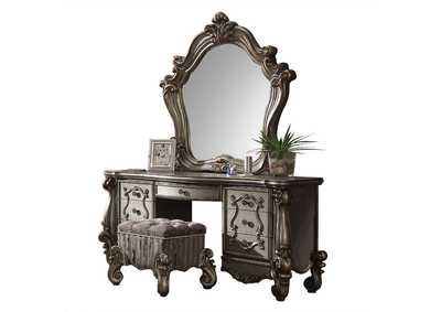 Image for Versailles Antique Platinum Vanity Desk