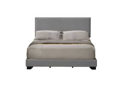Image for Leandros Light Gray Fabric Queen Bed