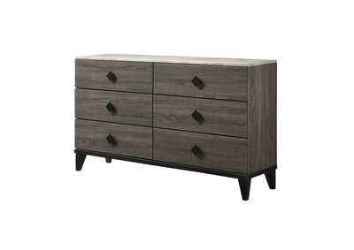 Avantika Faux Marble Rustic Gray Oak Dresser,Acme
