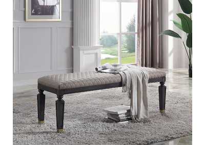 Image for House Marchese Tan PU & Tobacco Finish Bench