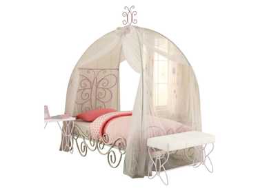 Image for White & Light Purple Priya II Twin Bed