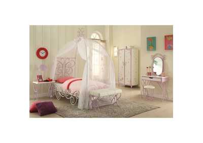 Eustoma White & Light Purple II Twin Bed