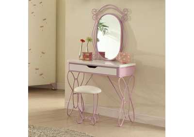 Image for Ireland III White & Light Purple II Vanity Desk
