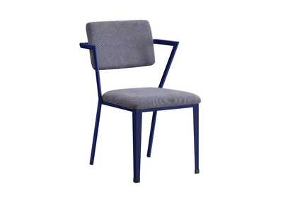 Cargo Gray Fabric & Blue Chair