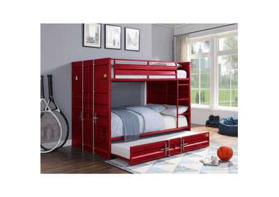 Image for Cargo Red Full/Full Bunk Bed W/ Trundle