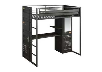 Image for Gunmetal Finish Cargo Twin Bed