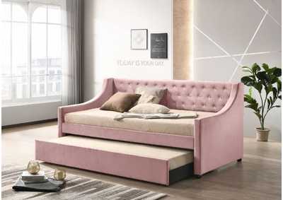 Image for Noralie Pink Velvet Twin Daybed