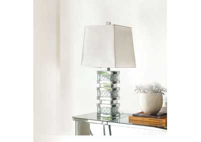 Image for Willoughby Mirrored & Faux Crystals Nysa Table Lamp
