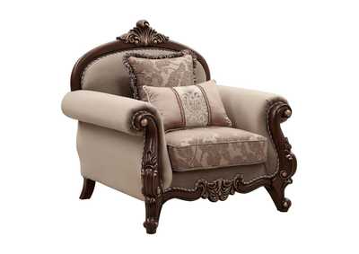 Image for Mehadi Velvet & Walnut Chair