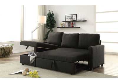 Image for Hiltons Charcoal Linen Sectional Sofa
