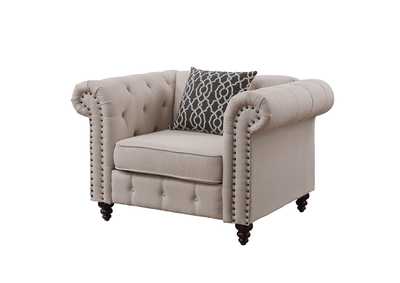 Image for Aurelia Beige Linen Chair