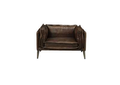 Image for Porchester Distress Chocolate Top Grain Leather Chair