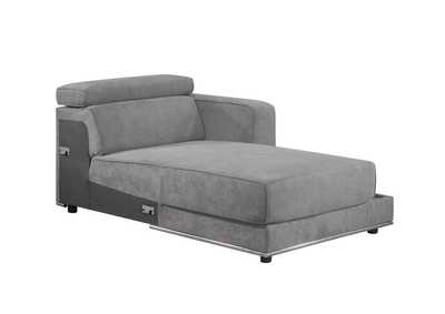 Image for Alwin Dark Gray Fabric Chaise