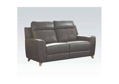 Cayden Gray Leather-Aire Match Loveseat,Acme