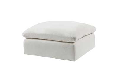 Image for Naveen Ivory Linen Ottoman