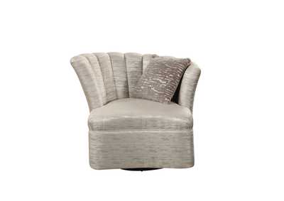 Athalia Shimmering Pearl Swivel Chair,Acme