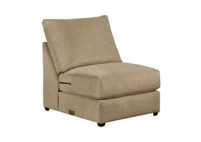 Image for Vassenia 2-Tone Latte Chenille Armless Chair
