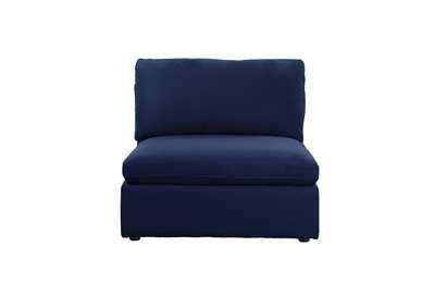 Crosby Blue Fabric Armless Chair,Acme