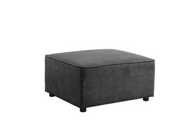 Image for Silvester Gray Fabric Ottoman