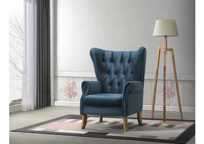 Image for Adonis Azure Blue Velvet Accent Chair