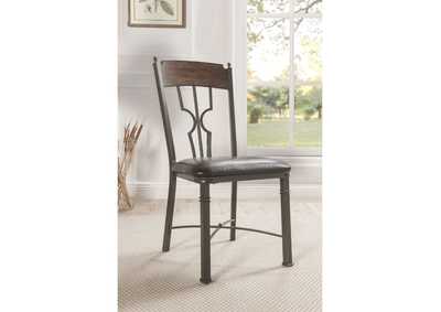 LynLee Espresso PU & Dark Bronze Side Chair,Acme