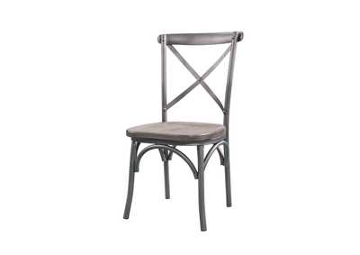 Kaelyn II Gray Oak & Sandy Gray Side Chair,Acme
